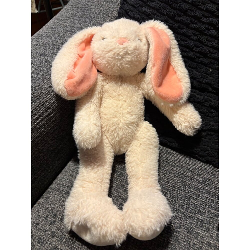Vermont Teddy Bear Soft Plush Bunny Stuffed Animal 16" Cream &‎ Pink Floppy Ears